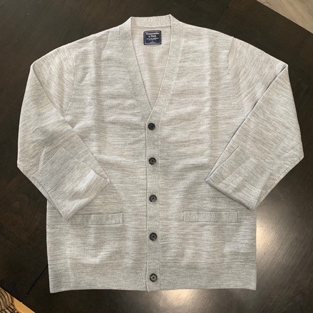 Abercrombie Knit Cardigan Grey Size LG